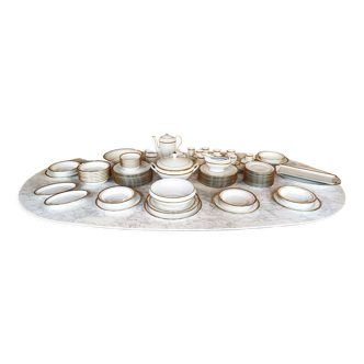 Limoges porcelain service 86 pieces gold 24K