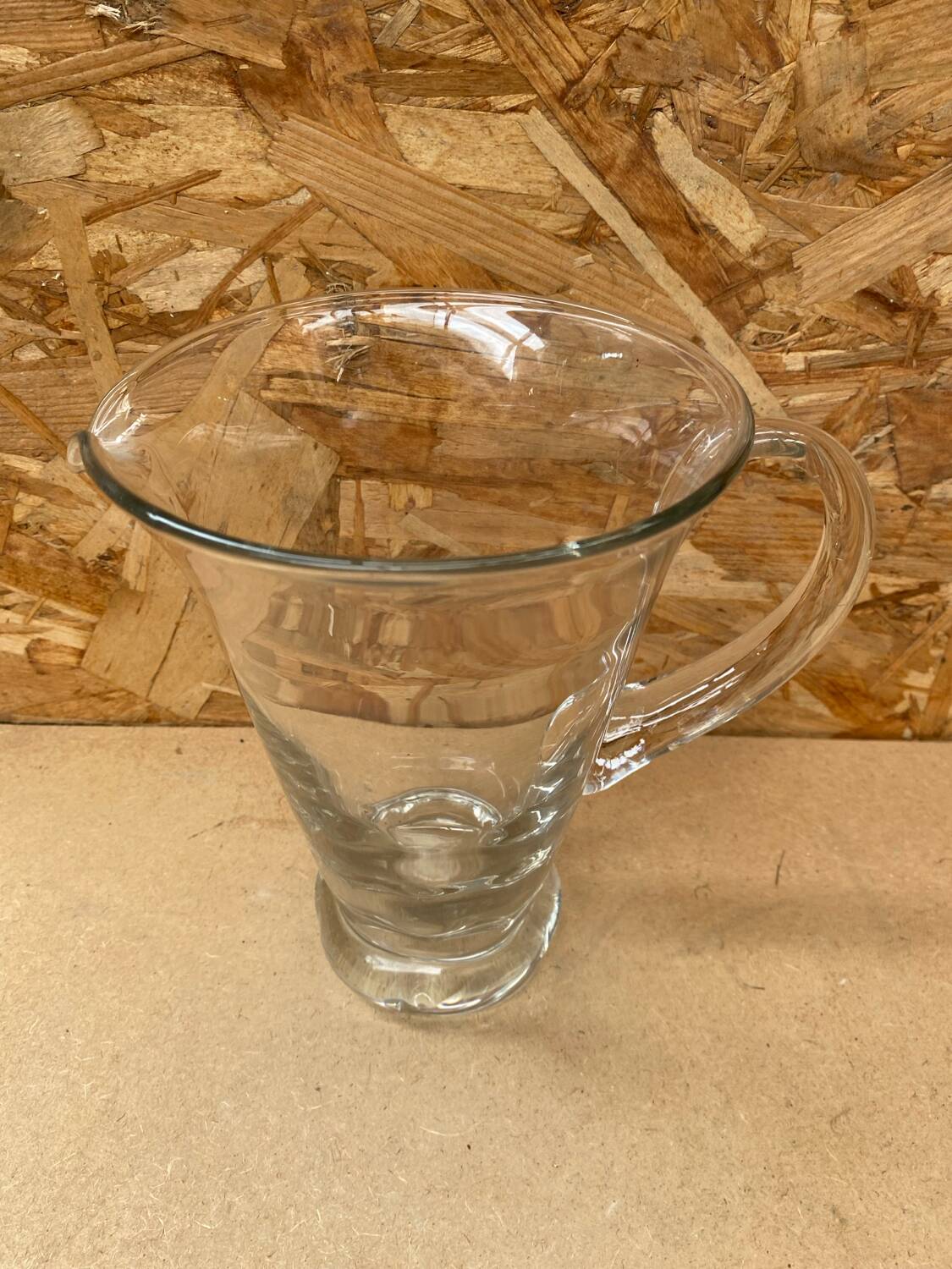 Antique Vintage Clear Blown Glass Pitcher