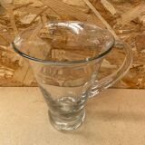 Antique Vintage Clear Blown Glass Pitcher