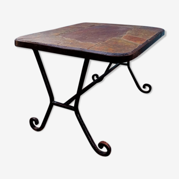 60s wrought iron coffee table