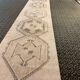 Vintage Handmade Muted Beige and Brown Long Hallway Runner