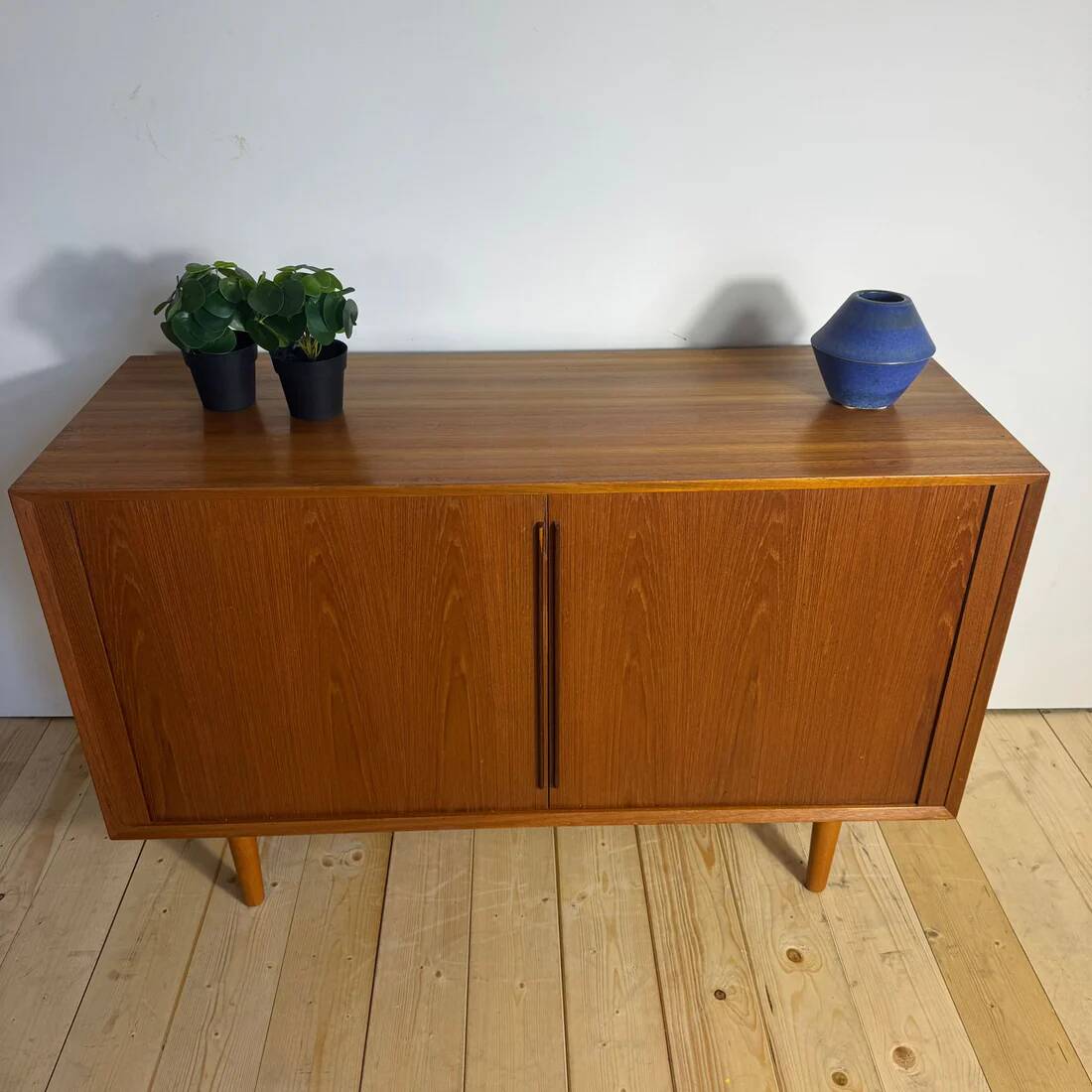 Kai Kristiansen teak sideboard with retractable doors – Denmark 1960s