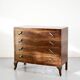 Commode Art Déco italienne en noyer, années 1930.