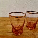 Set of 2 vintage rosaline glasses