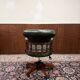 Chaise de bureau Chesterfield verte anglaise classique
