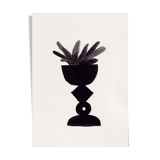 Black vase with N.1 plant