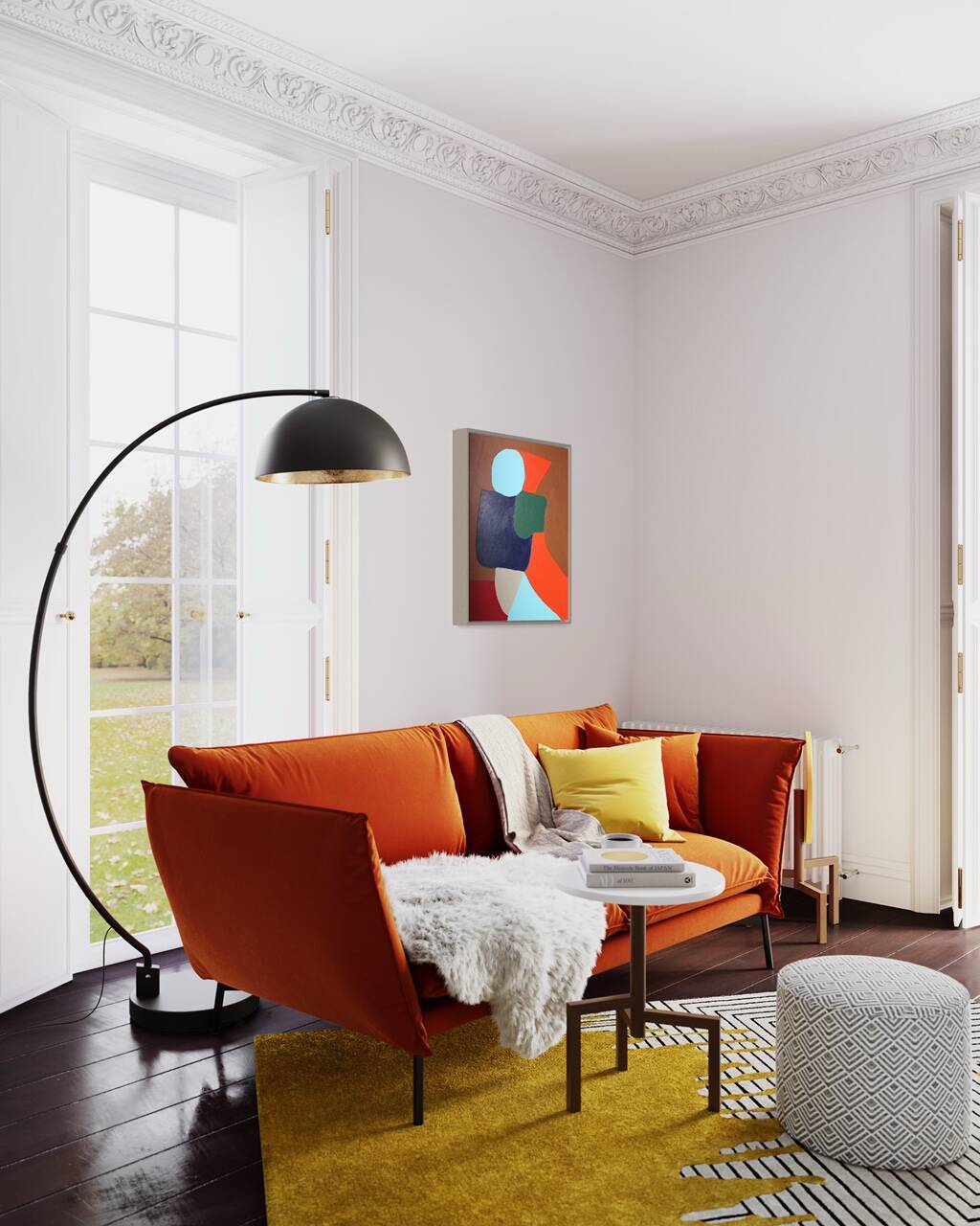 Colorful abstract painting "obnubilated" limited series