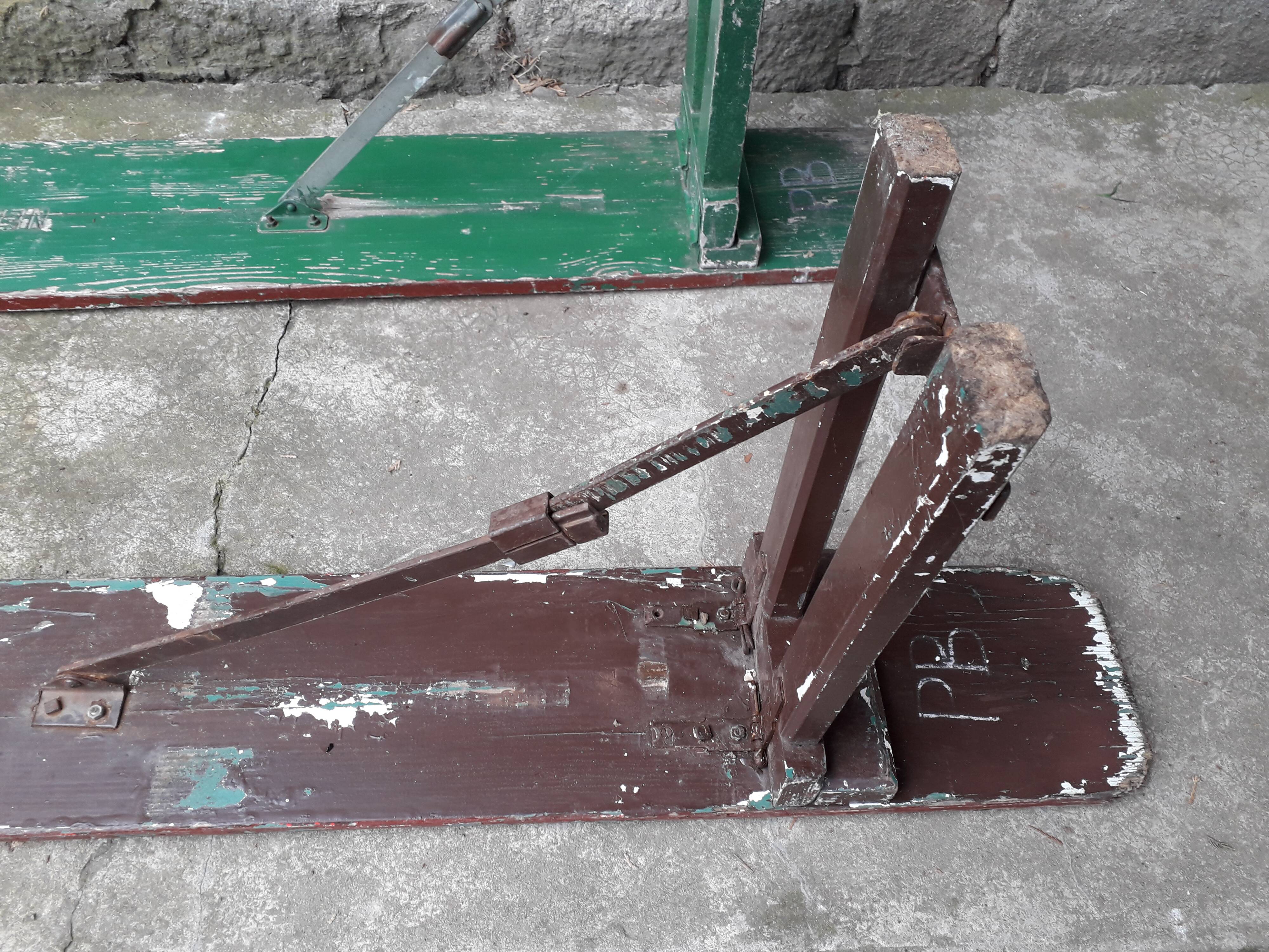 Paire de bancs pliant guinguette