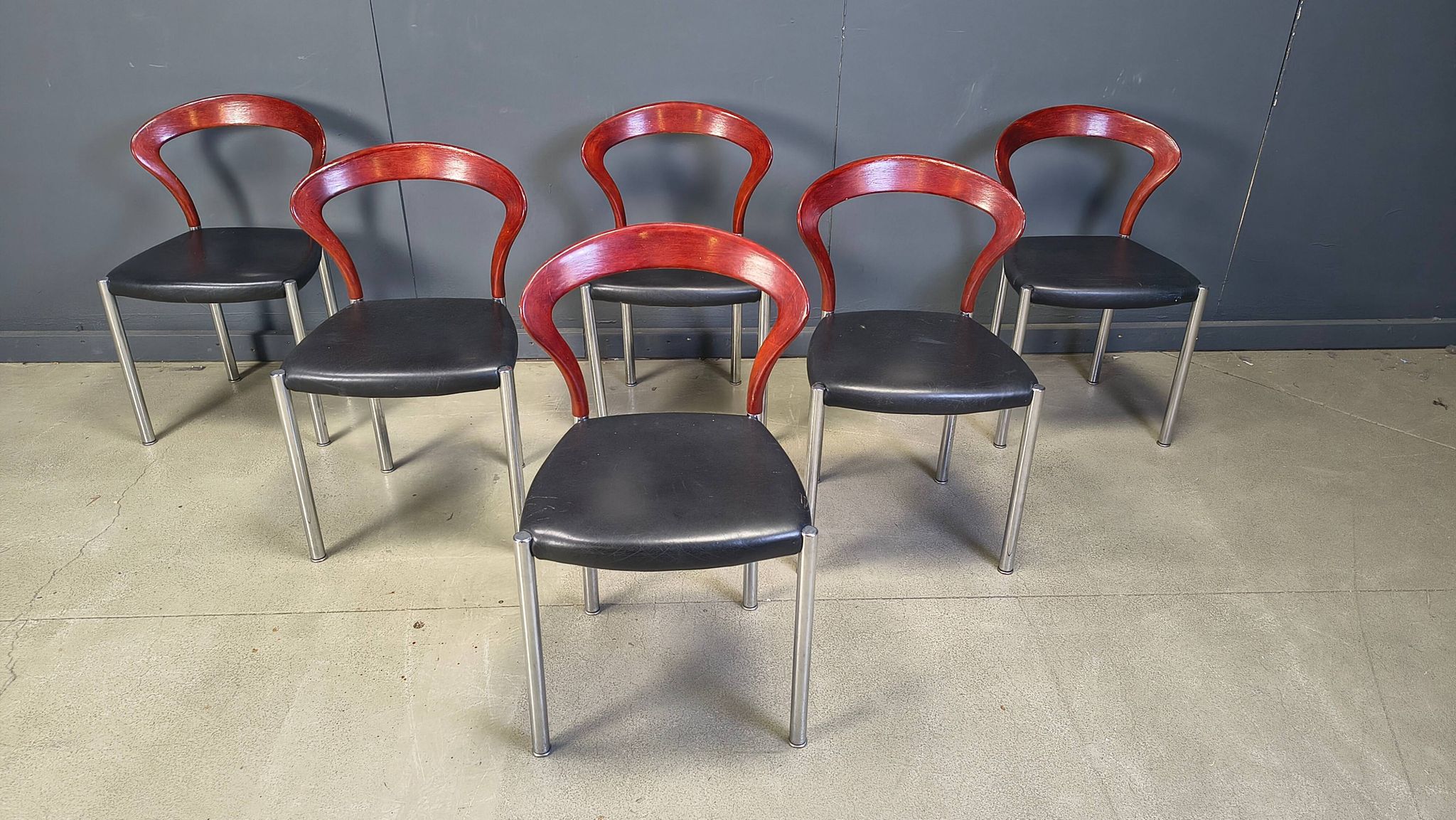 Vintage Lotus chairs by Hartmut Lohmeyer for Kusch & Co., 1970s, set of 6