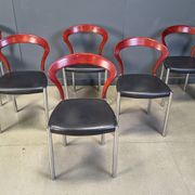 Vintage Lotus chairs by Hartmut Lohmeyer for Kusch & Co., 1970s, set of 6