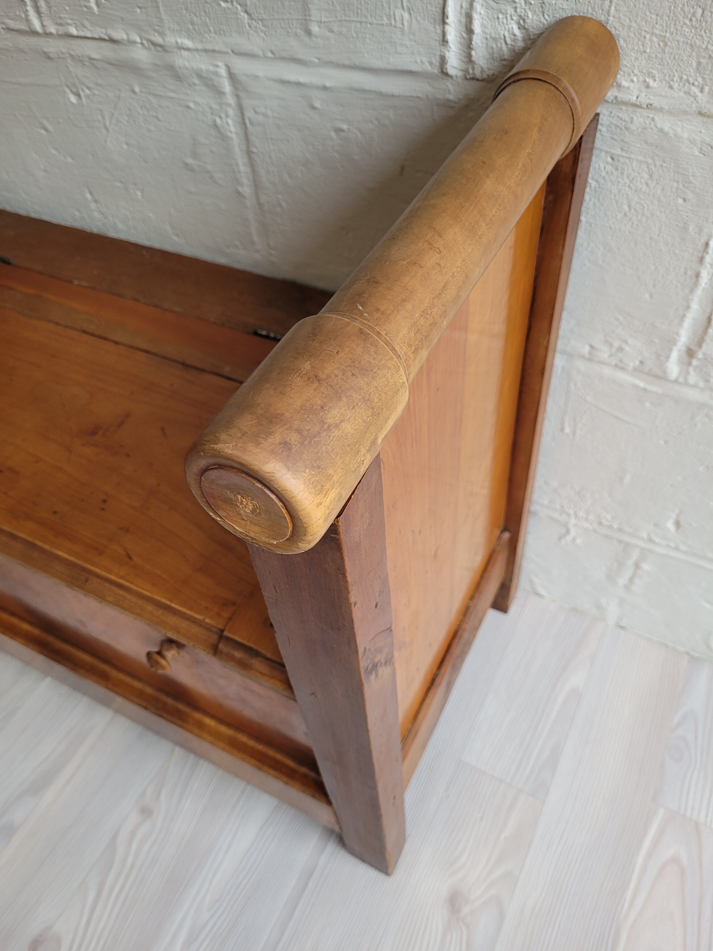 Antique wooden chest bench