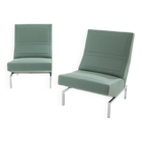 Pierre Paulin pair of CM236 satin chrome armchairs from 1960.