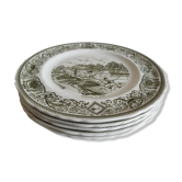 Set de 5 assiettes anglaises