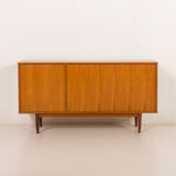 Vintage teak sideboard in the style of Charlotte Perriand, 1970s