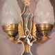 Pair of Wall Lamps with Angels