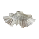 Transparent molded glass suspension in flower shape