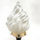 Art Deco torch lamp with flame globe and Napoleon III base - torch lamp