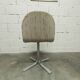 Swivel chair in chrome and clean, sturdy patterned fabric from the 1970s.