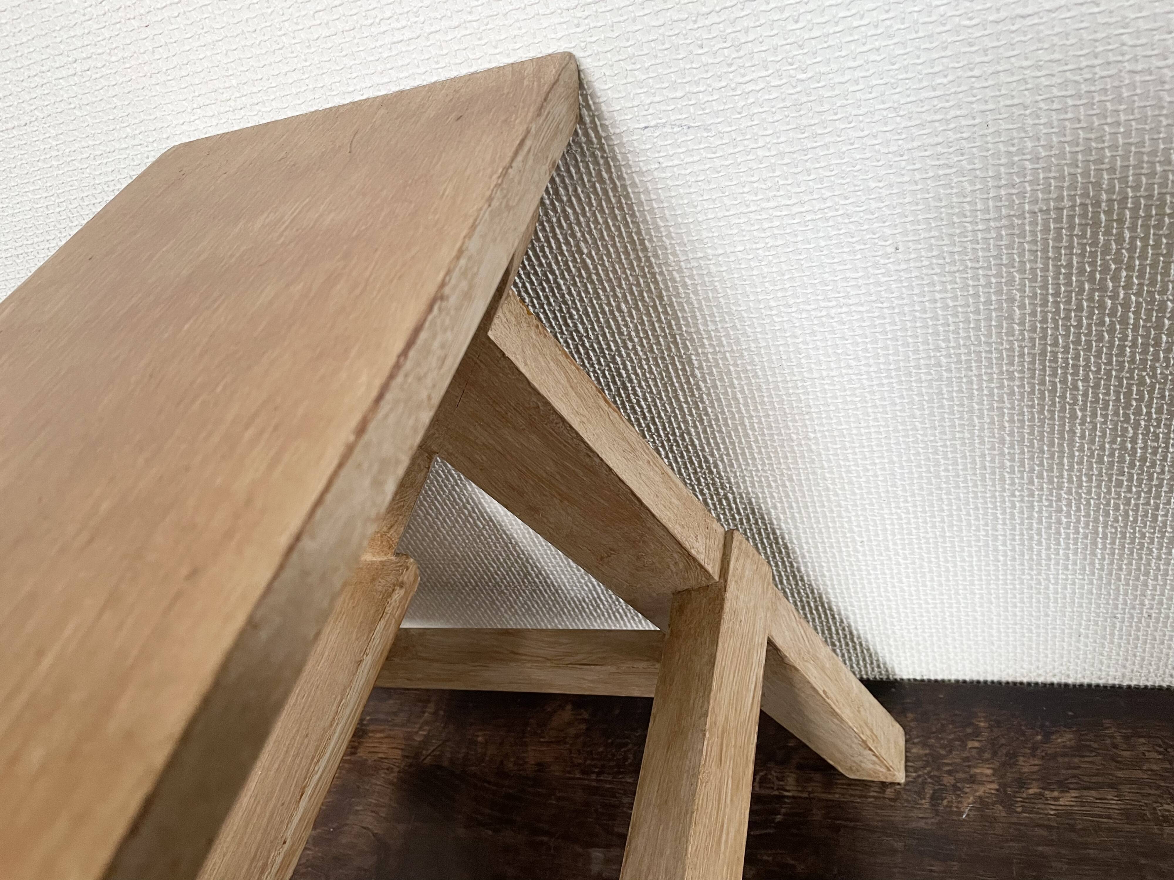 Weathered wooden step stool