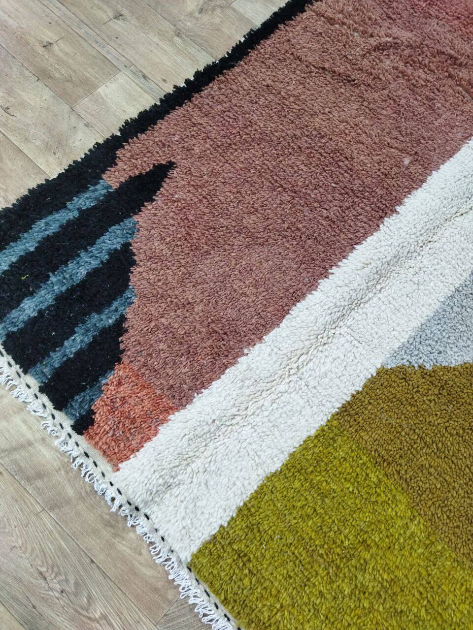 Handmade wool Berber rug 250 X 140 CM