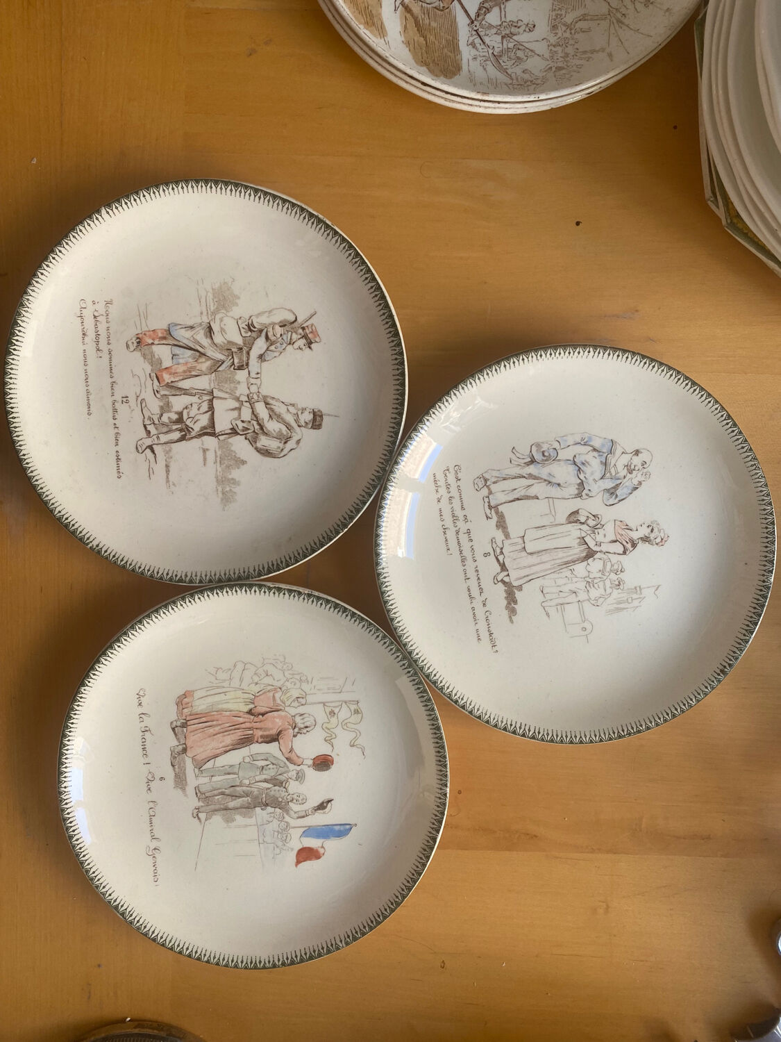 Creil Montereau - trio of plates