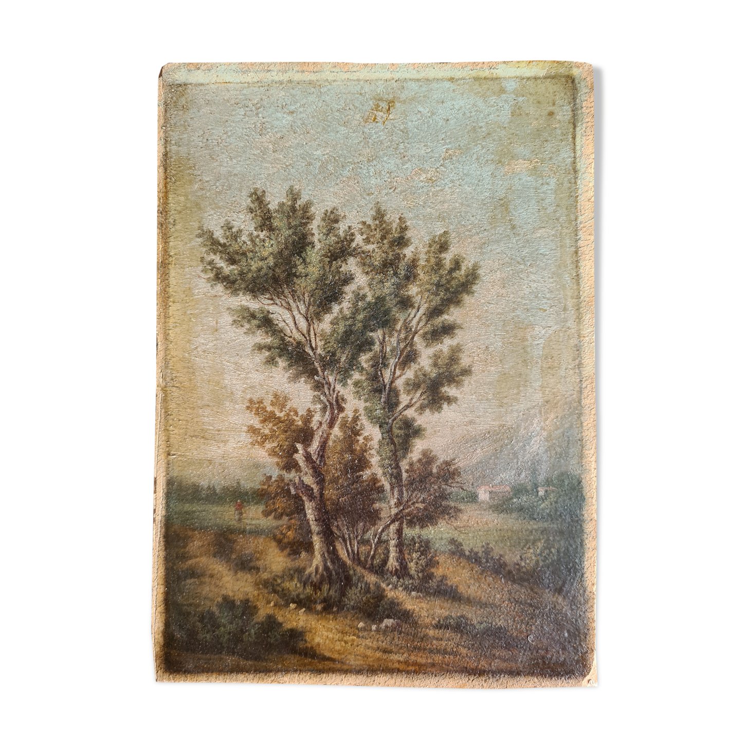 Landscape with tall trees - Oil - Barbizon