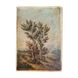 Landscape with tall trees - Oil - Barbizon