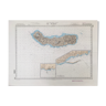 Ancient marine map Sao Miguel Azores
