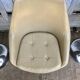 Set of 4 chairs tulip armchairs in beige skaï 1970