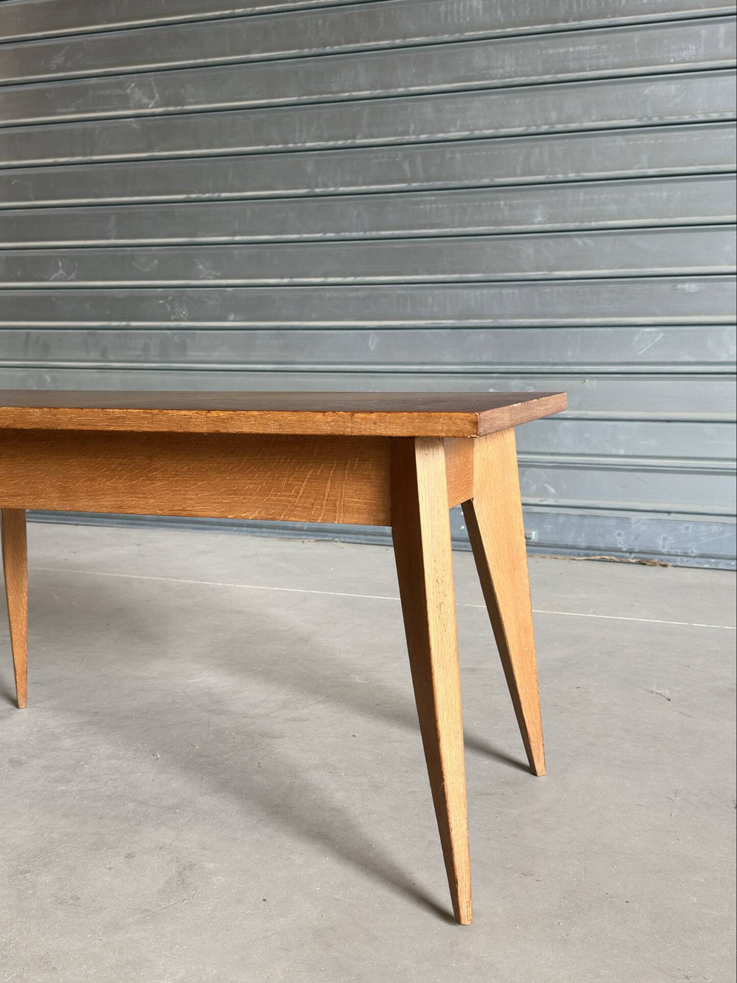 Table basse vintage années 50 pieds compas design scandinave