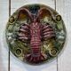 Set of 8 majolica-barbotine dishes and plates