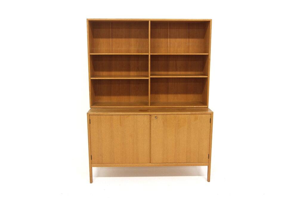 Bibliothèque scandinave en chêne, Suède, 1960