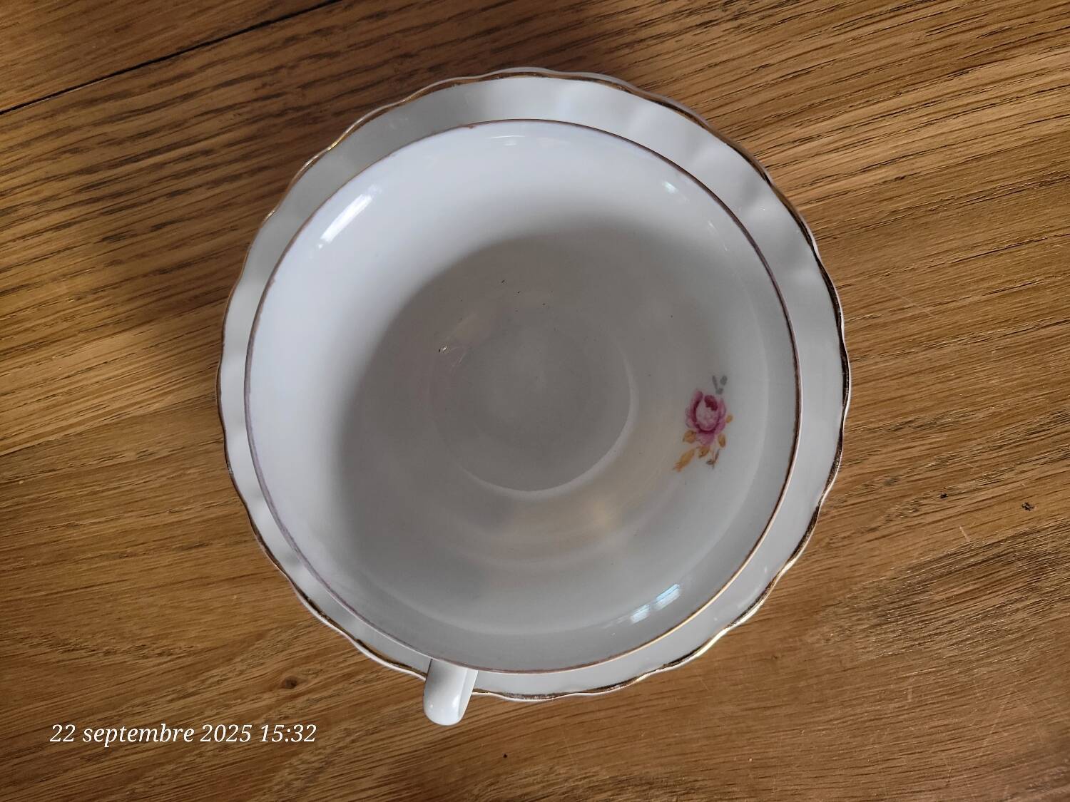 4 antique cups and saucers