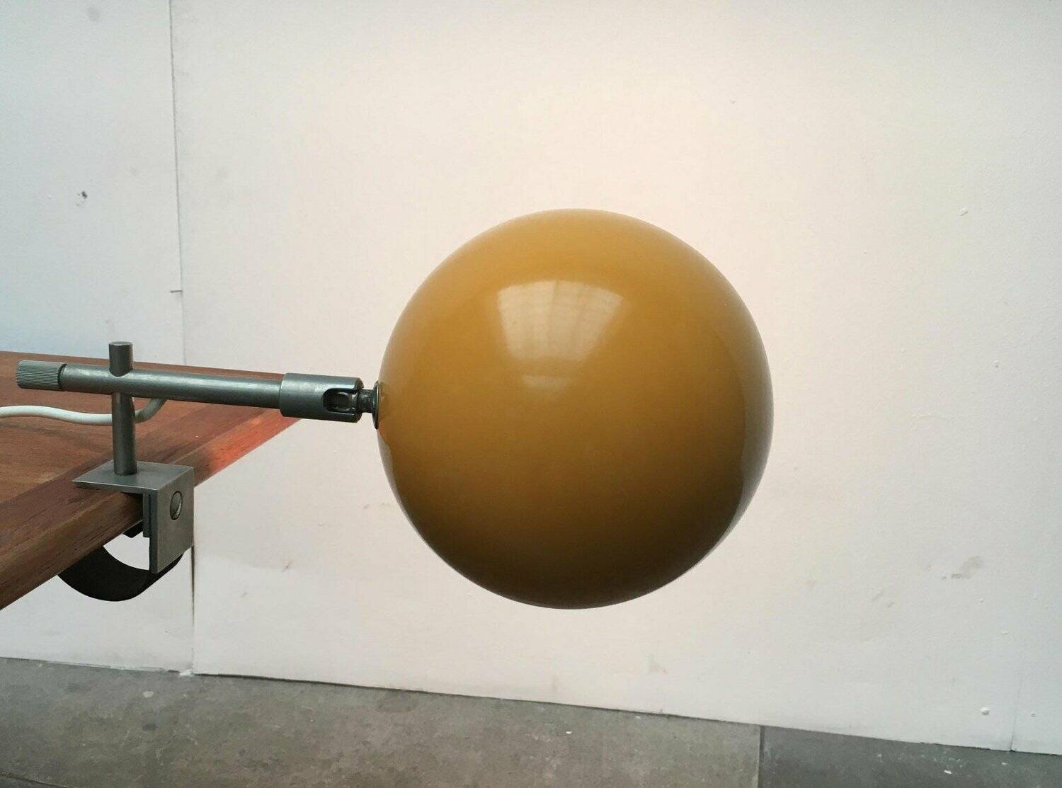 Minimalist German clamp lamp from the mid-century space age by Beisl, 1960s