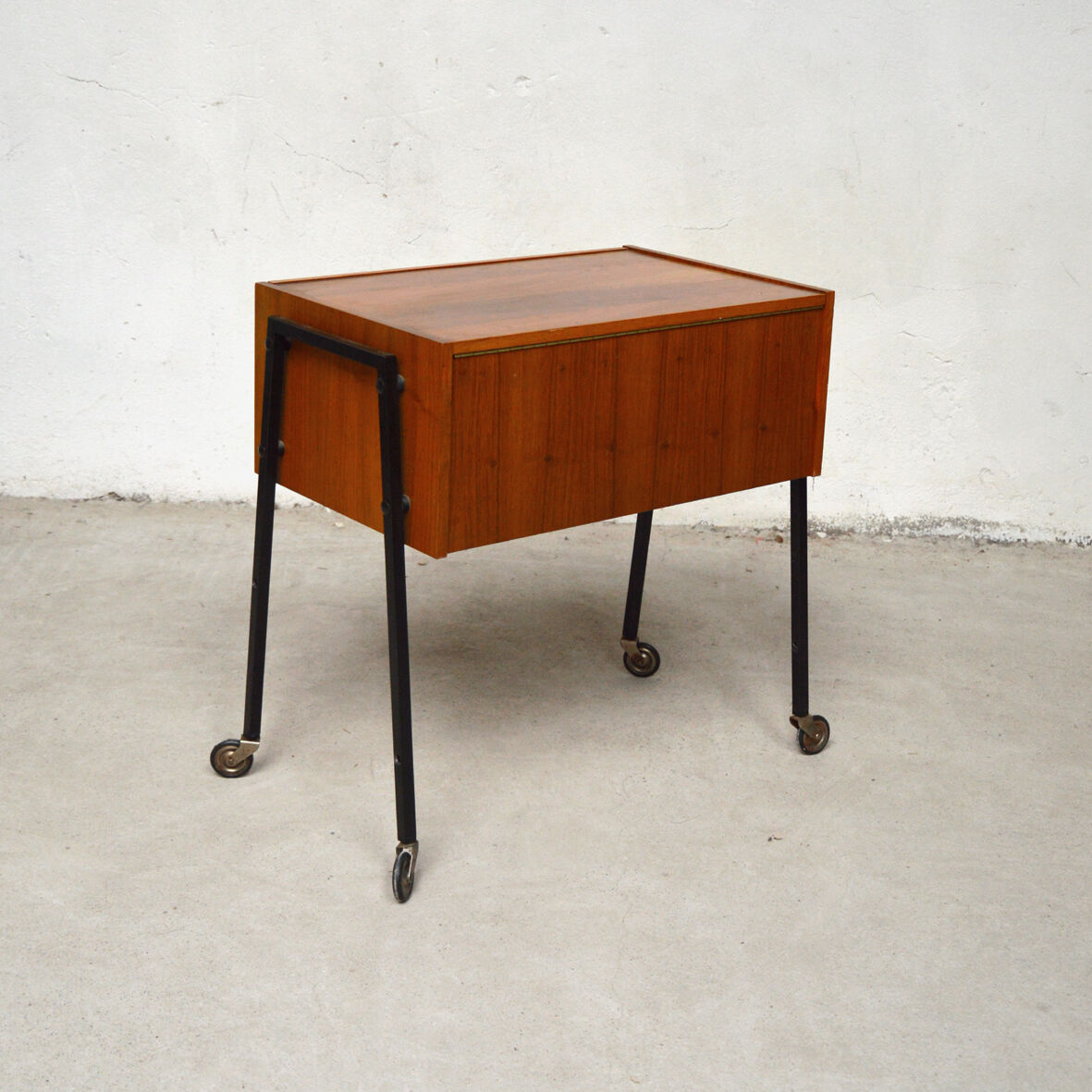 Wood and metal sewing box, 1960s