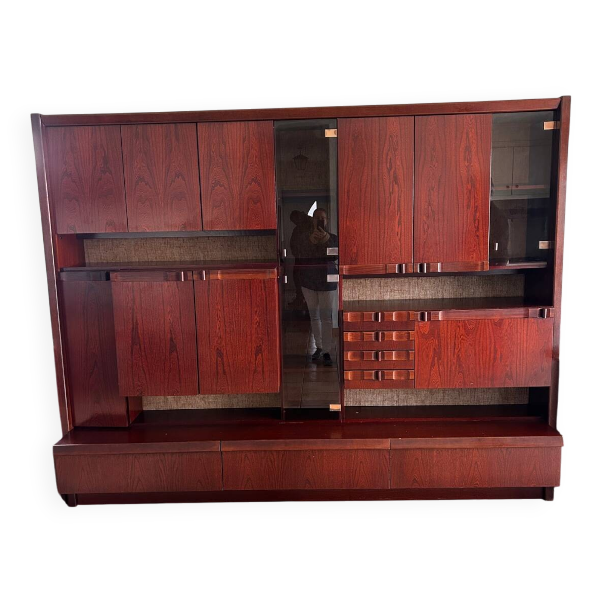 Living room, rosewood buffet