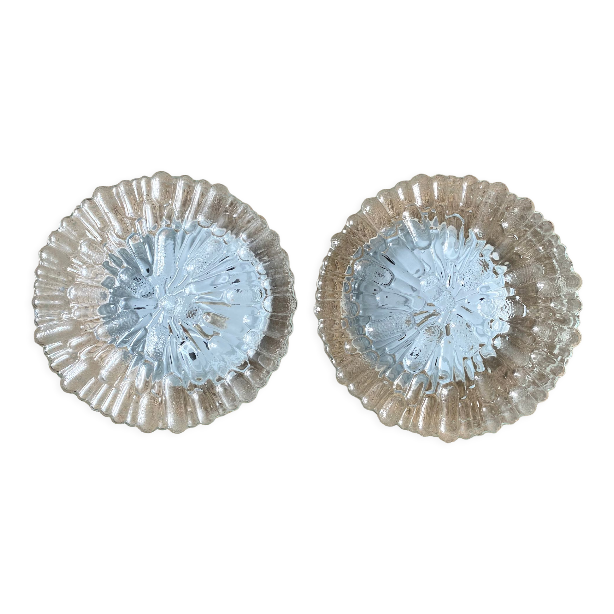 Vintage round glass ceiling lamps