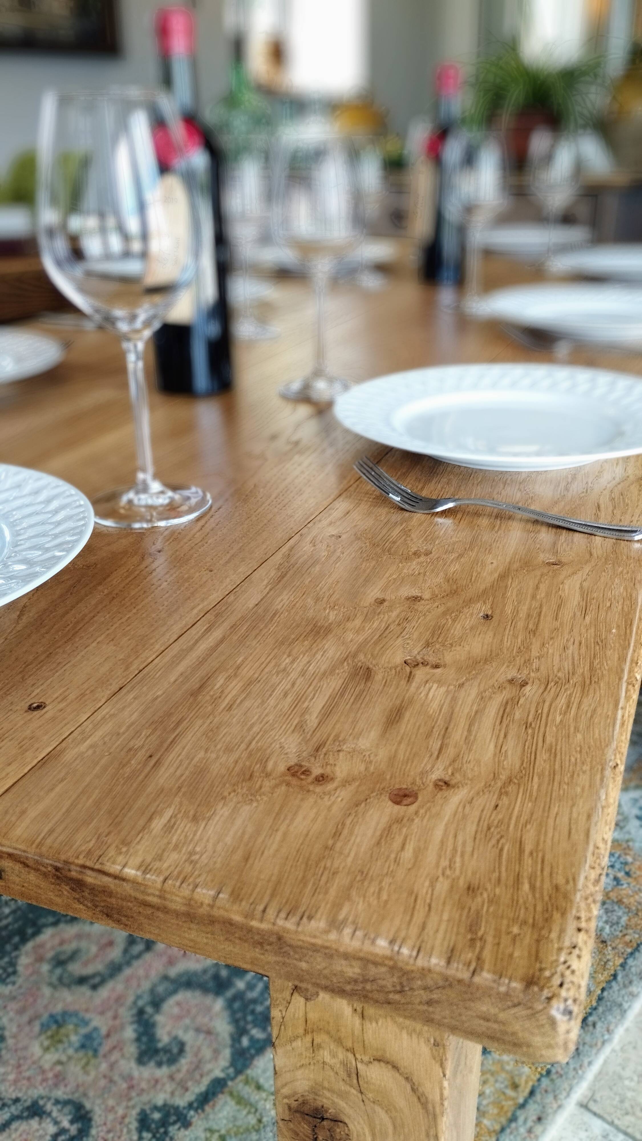 Farmhouse table 200 x 80 light oak