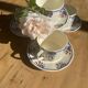 Badonviller Art Deco cups and saucers with “tulip” motif
