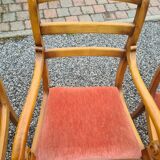 Louis Philippe style armchairs in cherry set of 4