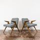 Customizable Pair Of Restored Mid Century "Bunny" Armchairs, 1970's