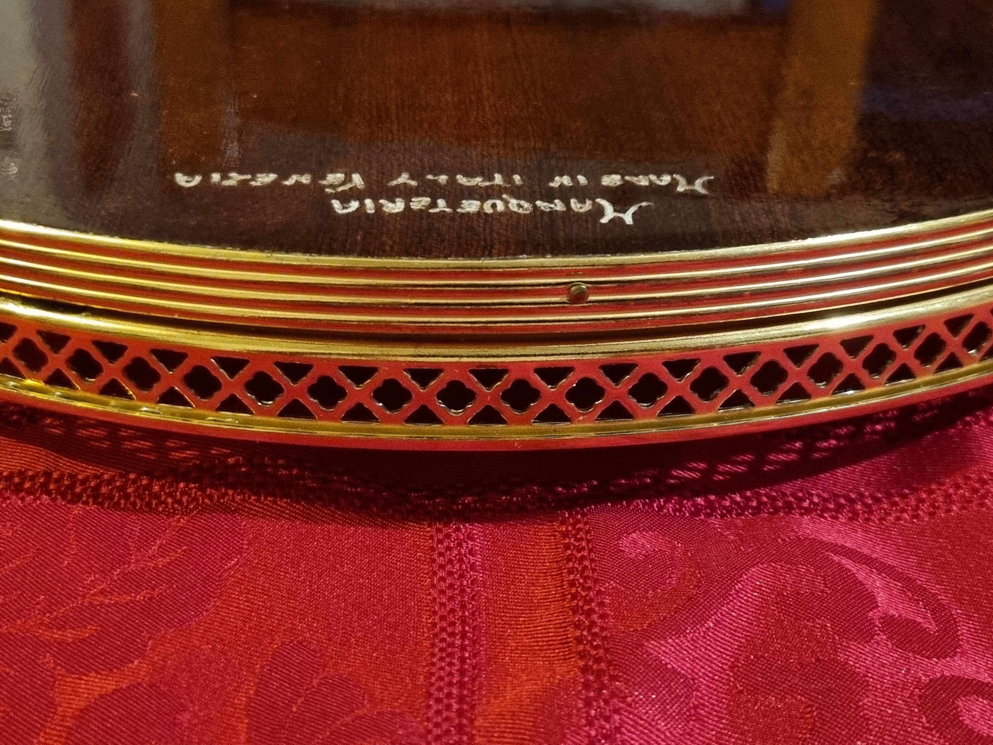 round service tray in Italian marquetry