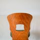 chaise Baumann en bois et skaï modèle Gentiane, 1950
