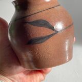 Vase artisanal signed stoneware vintage