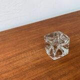 German glass cube ice candle holder by Peill & Putzler, 1970s.