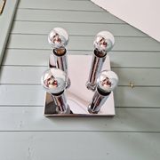 Space Age ceiling light in chrome metal, 1970s