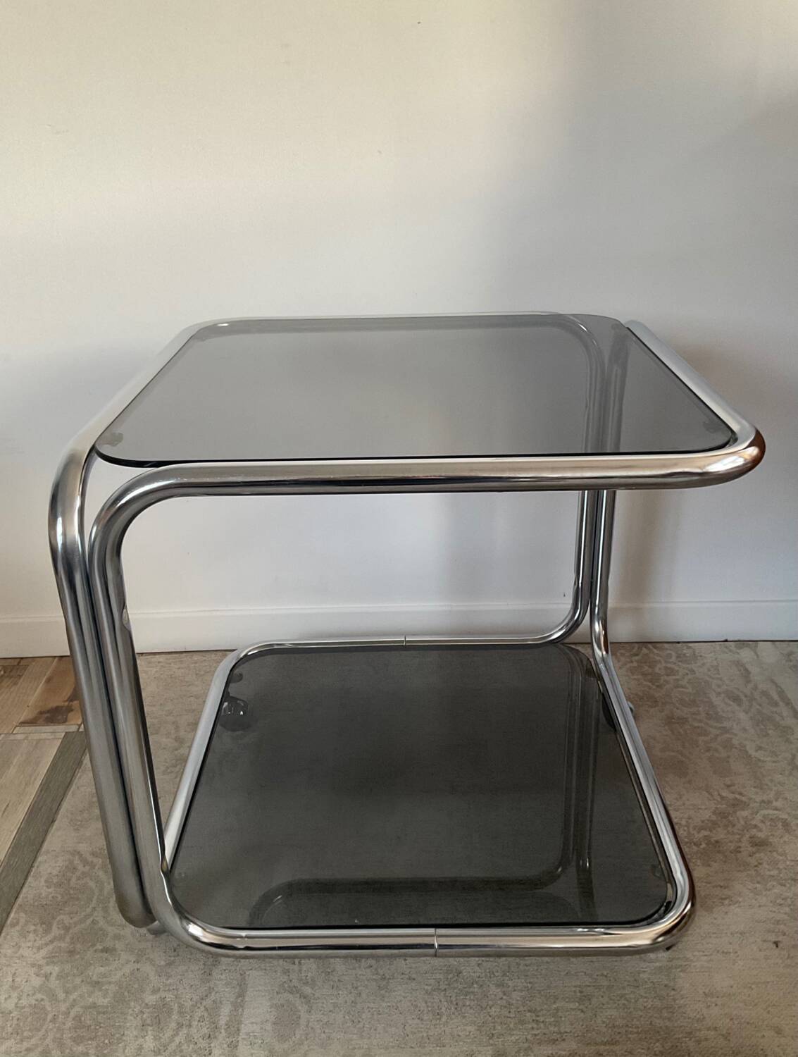 Space Age Side Coffee Table on Casters