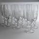 Lot of 12 vintage crystal champagne flutes, Italy 1970s.