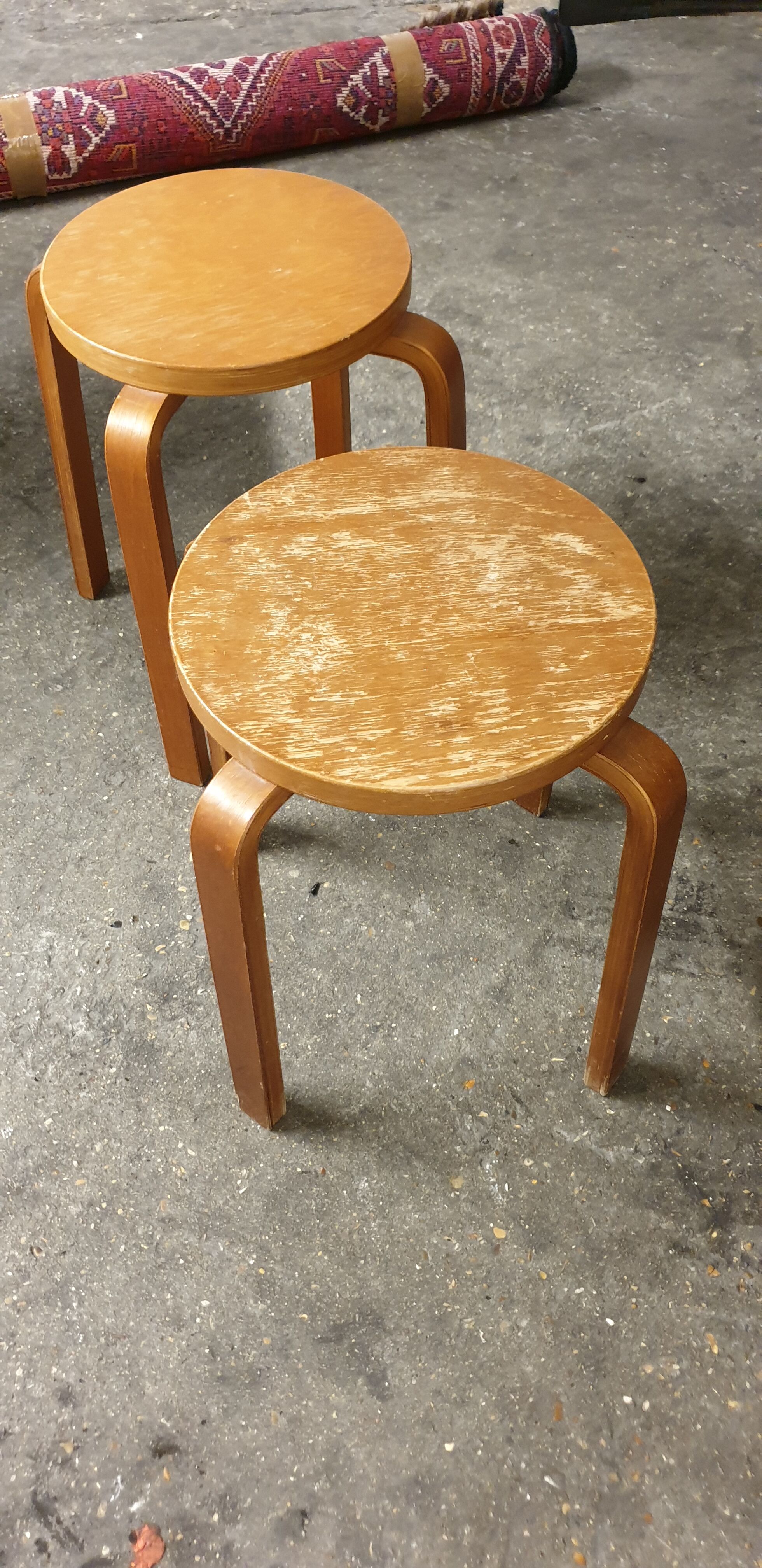 ARTEK Antique Stool 4 feet Vintage Wood.