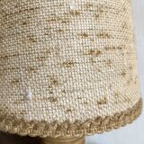 Vintage lamp with turned wooden base 30cm